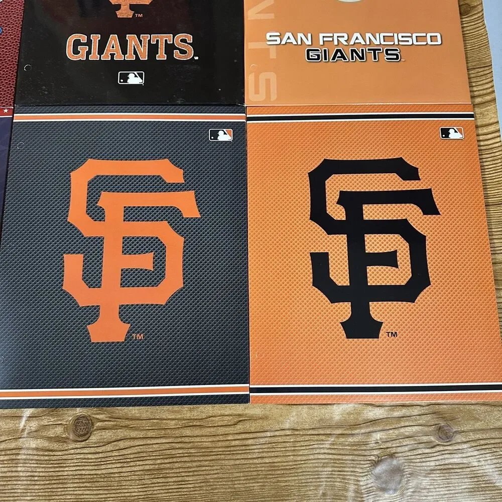 San Francisco Giants 49ers Pocket Folders C.R. Gibson Markings 9.5”x12” School‎